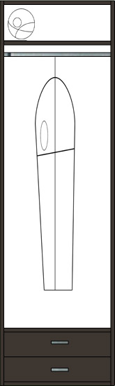 Estanterías y 4 cajones